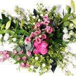Rouwstuk modern
 roze - wit