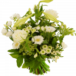 Speels boeket witte bloemen
