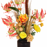 Zijdebloemen plukboeket zonsondergang