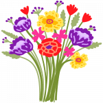 Bloemen gemengd boeket bont van kleur