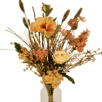 Kunstbloemen boeket Vintage zalm roze bestellen