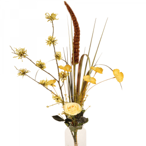Kunstbloemen vintage geel
