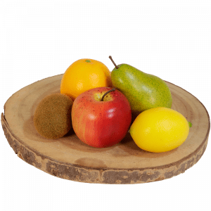 Kunstfruit: 5 stuks peer - sinaasappel - rode appel - kiwi - citroen