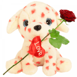 Knuffelbeer hartendiefje met love hart in zijn mond