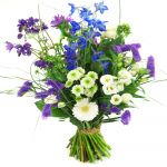 Plukboeket blauw paars wit