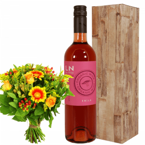 Las Ninas rosé Organic wijn + bloemen