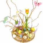 Paasstuk op boomschijf