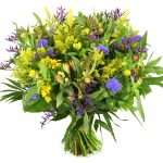 Boeket geel paars