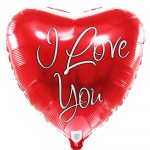 I love you ballon rood