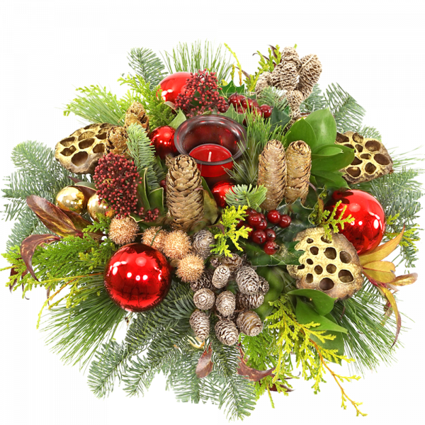 kerststuk-rood-goud-waxinelichtje-bestellen